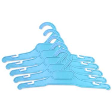 Imagem de Kit Cabides Azul Bebe Para Crianças Até 10 Anos - 50 Unidades - Russo 