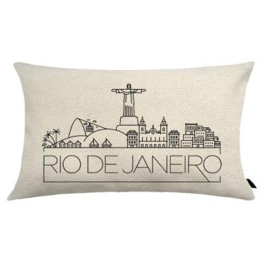 Imagem de Almofada City Retangular Estampada 30x50cm Rio de Janeiro - FASTLAR