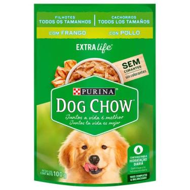 Imagem de Ração Úmida Sachê Purina Dog Chow Cães Filhotes Sabor Frango e Arroz 1