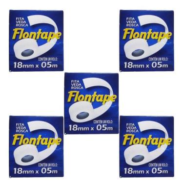 Imagem de Kit 05 Fita Veda Rosca 18MM x 05 Metros - FLONTAPE