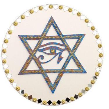 Imagem de Mandala Estrela de Davi / Olho de Hórus 26cm - Aqui Tem Magia