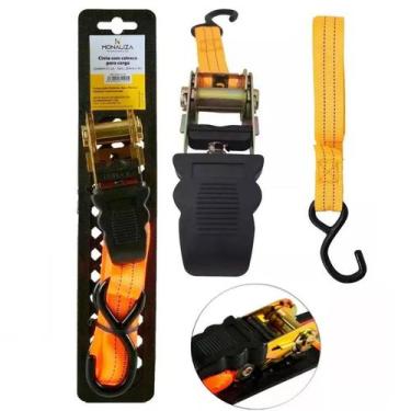 Imagem de Cinta Fita Catraca Prender Moto jet Ski barco carreta3m300kg - Monalis