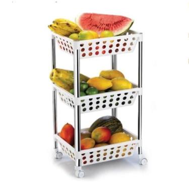 Imagem de Fruteira Tripla Desmontável Unique com Rodizio - Arthi