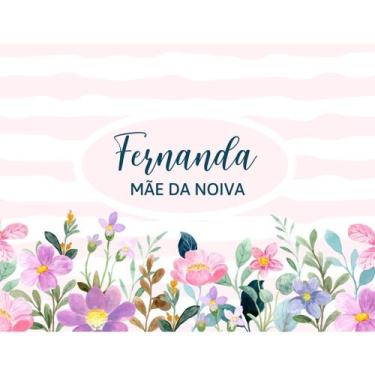 Imagem de Necessaire Tecido Personalizada com Nome Impermeável Bolsa Feminina Pr