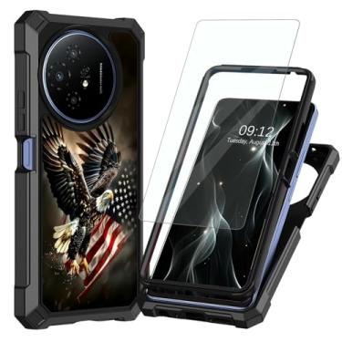 Imagem de BREIDMKFM Capa para celular TCL 50 XL 5G com protetor de tela, proteção de camada dupla de policarbonato rígido TPU macio bumper à prova de choque canto capa protetora resistente para TCL 50XL 5G,