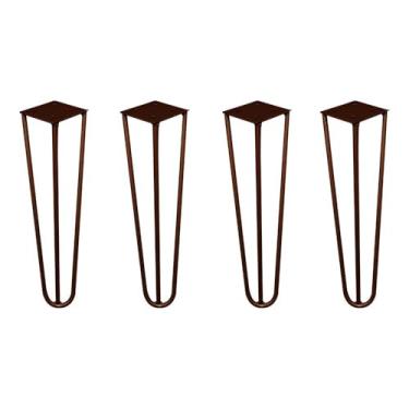 Imagem de Kit 4 Pés de Metal 30 CM Hairpin Legs Mesa de Canto Rack e Puffs Bronze G41