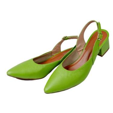 Imagem de Sandália Feminina Slingback Scarpin Salto Baixo Bico Fino - KLOSETT  C