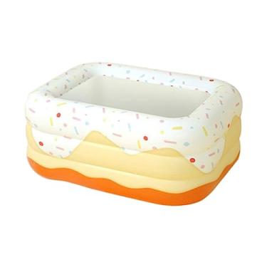 Imagem de Ioensy Piscina de pvc inflável flutua durável e correta para brincar na água anéis de piscina para quintal crianças jardim interno e, Quadrado 130cm