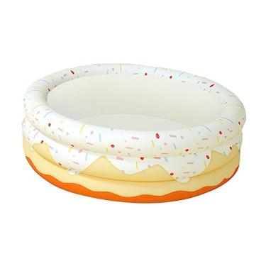 Imagem de Ioensy Piscina de pvc inflável flutua durável e correta para brincar na água anéis de piscina para quintal crianças jardim interno e, Redondo 90cm
