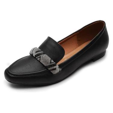 Imagem de Mocassim Vizzano Strass Feminino - Preto, 37