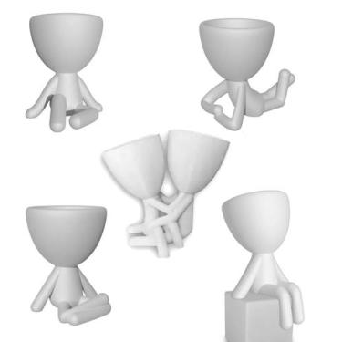 Imagem de Kit Vasos Decorativos Para 6 Sulentas Bob Robert Casa Home - MarxGreg 