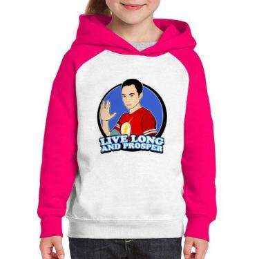 Imagem de Moletom Infantil Sheldon Spock - Foca na Moda, Branco, Rosa, 6