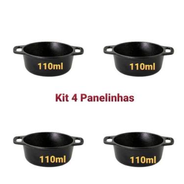 Imagem de Panelinha Ferro 110 Ml P/ Servir Molho  Kit 4 Unidades - Santana