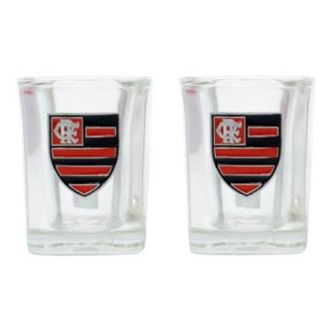 Imagem de Jogo Com 2 Copos Vidro Shot 70ml Flamengo - Mileno