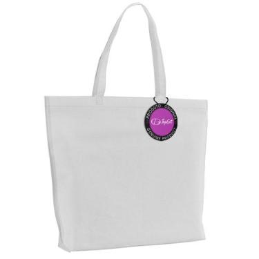 Imagem de Sacola em TNT Premium Termo Selado Luster TopGet, Branco