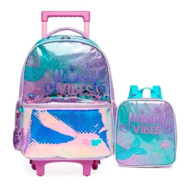 Imagem de Mochila De Rodinha + Lancheira Térmica Pack Me Fundo Do Mar - Pacific