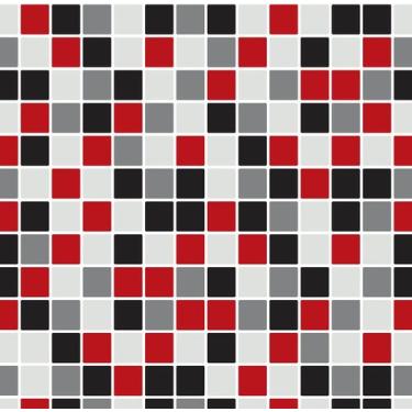 Imagem de Papel de Parede Autocolante Pastilhas Quadriculada Vermelho Escuro E V
