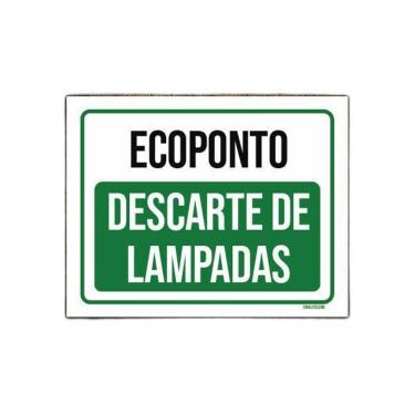 Imagem de Placa Ecoponto Descarte De Lampadas 36X46