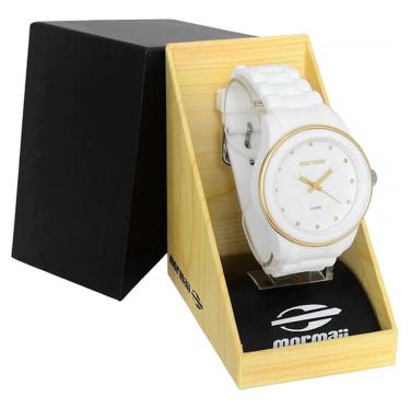 Imagem de Relógio Feminino Analógico Casual Branco Mormaii Mopc21jag8b Cor do bisel Dourado