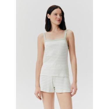 Imagem de Regata Avulsa Em Ribana Canelada - HERING INTIMATES, XP, Verde