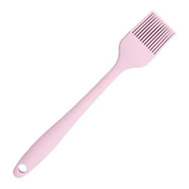 Imagem de Pincel culinário de Silicone e fios de aço no interior 20,5cm Rosa Par