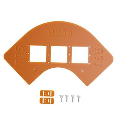 Imagem de Generic Gabarito de raio para marcenaria, ferramenta de corte de posicionamento portátil, alta dureza para cantos lisos, multiuso, 4 tamanhos, Style a