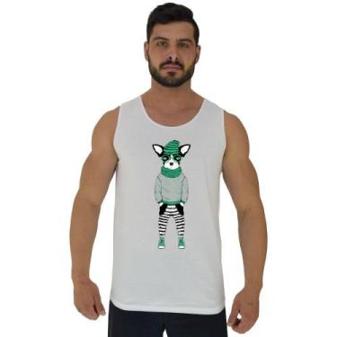 Imagem de Regata Clássica Masculina MXD Conceito Stylish Dog, Branco, EGG