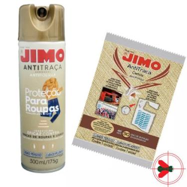 Imagem de Kit 1 Anti Traça Jimo 300ml + 1 Cartelas Anti Traça Jimo