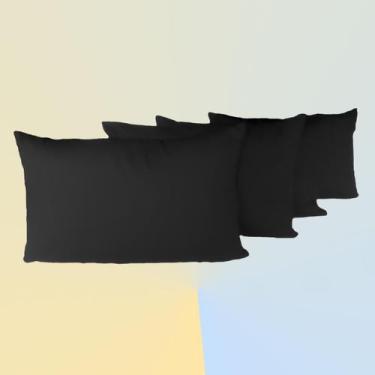 Imagem de Capa De Almofada Extra Grande 80 X 40 Cm Kit Com 2 - HAPPY LINE, Preto