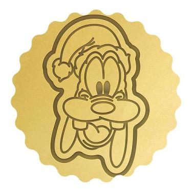 Imagem de Cortador Biscoito Cabeça Pateta Gorro Sorrindo - DOCE IMPRESSO,  9cm