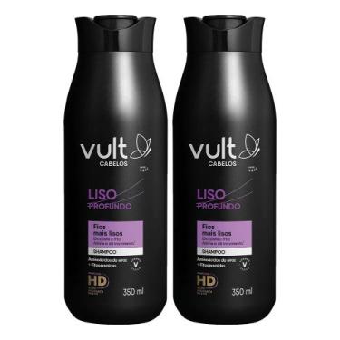 Imagem de Kit 2 Shampoo Cabelos Lisos Anti Frizz Liso Profundo 350ml Vult