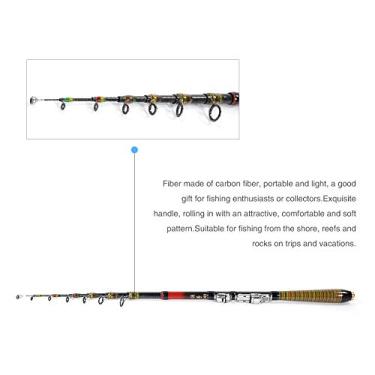 Imagem de Vara de Pesca Telescópica, Kit de Vara de Pesca de Carbono, Acessório de Pesca Manual Portátil (240CM)