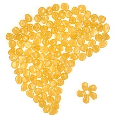 Imagem de QTTLLI 100 peças pedras decorativas que brilham no escuro pedras decorativas para jardim caminho passarela quintal aquário peixes, marrom amarelo