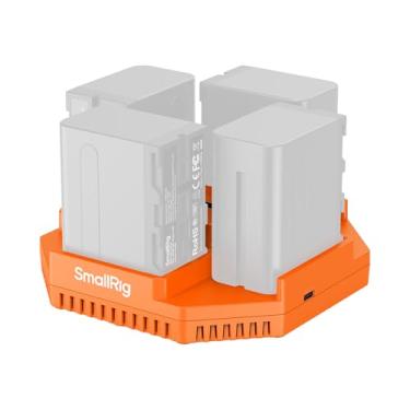 Imagem de SmallRig Carregador de 4 compartimentos para bateria Sony NP-F970, com carregamento rápido PD 100W, status OLED, carregador de bateria compacto para Sony NP-F970, NP-F750, para bateria Powerextra