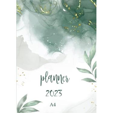 Imagem de PLANNER 2023 A4: Diary xxl week to view, 12 months, January-December 23, Daily Weekly, Calendar Schedule, Organizer Appointment, floral cover