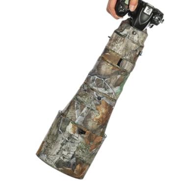 Imagem de CHASING BIRDS Capa protetora de lente impermeável camuflada para Nikon AF-S 400 mm F2.8 E FL ED VR capa protetora de lente à prova de chuva (camuflagem floresta, com TC de 1,4 X (TC-14E III))