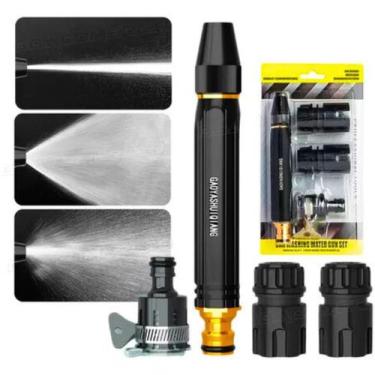 Imagem de Bico Alta Pressão Jato Mangueira Água Kit 4 Pçs Lava Carro - Homelar