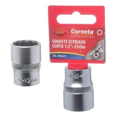 Imagem de Soquete Cachimbo Pito 1/2x21mm Sextavado Ou Estriado Corneta