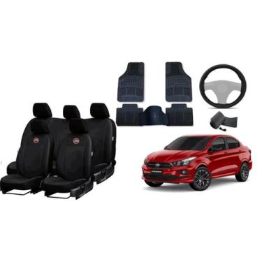 Imagem de Conjunto Capa Automotiva Cronos 17-23 + Tapete de Luxo - aero print