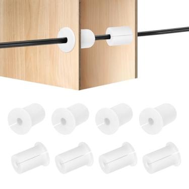 Imagem de HiPicco 8 peças de ilhós de parede para cabos, cabo de silicone de 2,5 cm, bucha de parede, alimentação, kit de roteamento, acessórios, cabo de parede, passagem, para Ethernet com orifício de 7,5 mm,