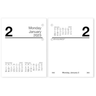 Imagem de Refil diário de calendário de mesa 2023 da AT-A-GLANCE, 7,6 cm x 9,5 cm, folhas soltas, compacto (E91950)