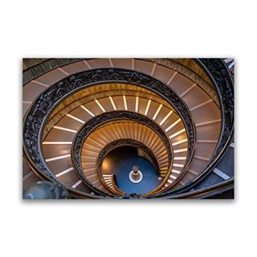 Imagem de Imagens de paisagens de arte de parede em tela de edifícios famosos - pôster e impressões de paisagem urbana escadaria romana - pinturas panorâmicas impressas em tela - imagens de parede para sala de