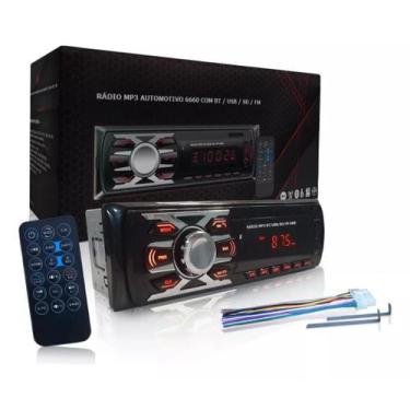 Imagem de Aparelho De Som Carro Radio Automotivo Bluetooth Pendrive Sd Rádio - F