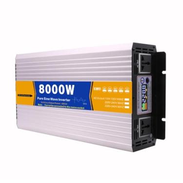 Imagem de 8000 Watts Inversor de energia Watts Onda senoidal pura 12V 24V 48V 60V 72V DC para AC 110V 220V Inverter de energia solar de baixa frequência para caminhão, RV, acampamento, casa,12V to 220V