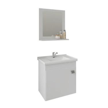 Imagem de Gabinete Suspenso Para Banheiro Íris Mgm 46x44,8cm Branco