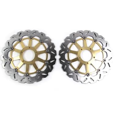 Imagem de 1 par de discos de freio dianteiros flutuantes compatíveis com Ducati SCRAMBLER 1100 PRO 18-20, 1100 Monster EVO 2011 2012, ABS 2011-2013, 1200 DIAVEL ABS 2013-2017 AMG 13, acessórios de motocicleta