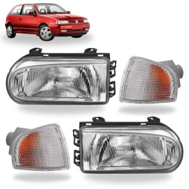 Imagem de Par Farol Gol Bola G2 + Par Piscas Cristal 1995 96 97 98 99