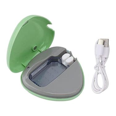 Imagem de Desinfetante de escova de dentes, suporte recarregável portátil para limpeza de escova de dentes, estojo de escova de dentes para casa de viagem (Verde)