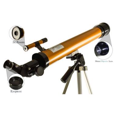 Imagem de Telescopio Astronomico Refrator Profissional 50/100x Completo GT313 - Lorben