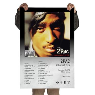 Imagem de Poster Autoadesivo 60x90cm Álbum Greatest Hits, 2Pac, Hip-Hop, Spotify